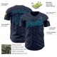 Custom Navy Teal 3D Pattern Design Slant Lines Authentic rugby Jersey Custom Navy Teal 3D Pattern Design Slant Lines Authentic rugby Jersey