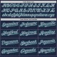 Custom Navy Teal Pinstripe Gray Two-Button Unisex Jersey Custom Navy Teal Pinstripe Gray Two-Button Unisex Jersey