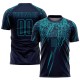 Custom Navy Teal Sublimation Uniform Jersey Custom Navy Teal Sublimation Uniform Jersey