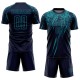 Custom Navy Teal Sublimation Uniform Jersey Custom Navy Teal Sublimation Uniform Jersey