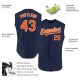 Custom Navy Orange-White Authentic Sleeveless rugby Jersey Custom Navy Orange-White Authentic Sleeveless rugby Jersey