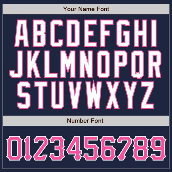 Custom Navy White Pinstripe Pink-White Authentic rugby Jersey Custom Navy White Pinstripe Pink-White Authentic rugby Jersey