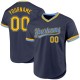 Custom Navy Gold-Light Blue Authentic Throwback rugby Jersey Custom Navy Gold-Light Blue Authentic Throwback rugby Jersey