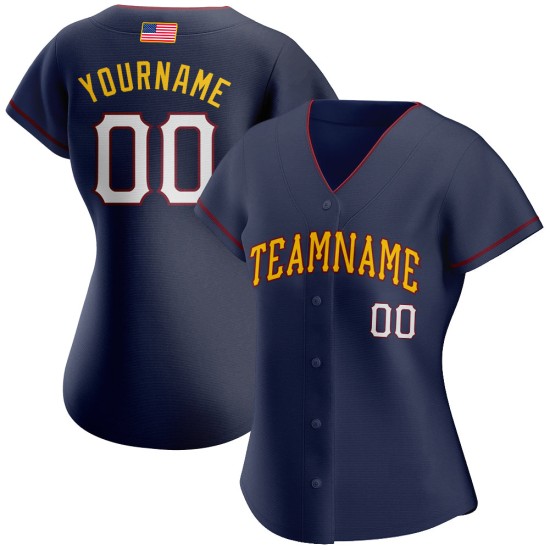 Custom Navy White-Gold Authentic American Flag Fashion rugby Jersey Custom Navy White-Gold Authentic American Flag Fashion rugby Jersey