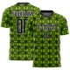 Custom Neon Green Black-White Geometric Shapes Sublimation Uniform Jersey Custom Neon Green Black-White Geometric Shapes Sublimation Uniform Jersey