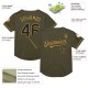 Custom Olive Black-Old Gold Mesh Authentic Throwback Salute To Service rugby Jersey Custom Olive Black-Old Gold Mesh Authentic Throwback Salute To Service rugby Jersey