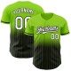 Custom Neon Green Pinstripe White-Black Authentic Fade Fashion rugby Jersey Custom Neon Green Pinstripe White-Black Authentic Fade Fashion rugby Jersey