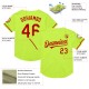 Custom Neon Green Red Mesh Authentic Throwback rugby Jersey Custom Neon Green Red Mesh Authentic Throwback rugby Jersey