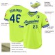 Custom Neon Green Royal-White Authentic Throwback rugby Jersey Custom Neon Green Royal-White Authentic Throwback rugby Jersey