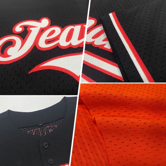 Custom Orange Black-Old Gold Mesh Authentic Throwback rugby Jersey Custom Orange Black-Old Gold Mesh Authentic Throwback rugby Jersey