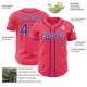 Custom Neon Pink Purple-White Authentic rugby Jersey Custom Neon Pink Purple-White Authentic rugby Jersey
