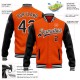 Custom Orange Black-White Bomber Full-Snap Varsity Letterman Two Tone Jacket Custom Orange Black-White Bomber Full-Snap Varsity Letterman Two Tone Jacket