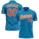 Custom Panther Blue Orange-White Performance Vapor Golf Polo Shirt Custom Panther Blue Orange-White Performance Vapor Golf Polo Shirt