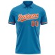 Custom Panther Blue Orange-White Performance Vapor Golf Polo Shirt Custom Panther Blue Orange-White Performance Vapor Golf Polo Shirt