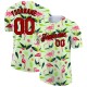 Custom Pea Green Red-Black 3D Pattern Design Tropical Hawaii Flamingo Performance T-Shirt Custom Pea Green Red-Black 3D Pattern Design Tropical Hawaii Flamingo Performance T-Shirt