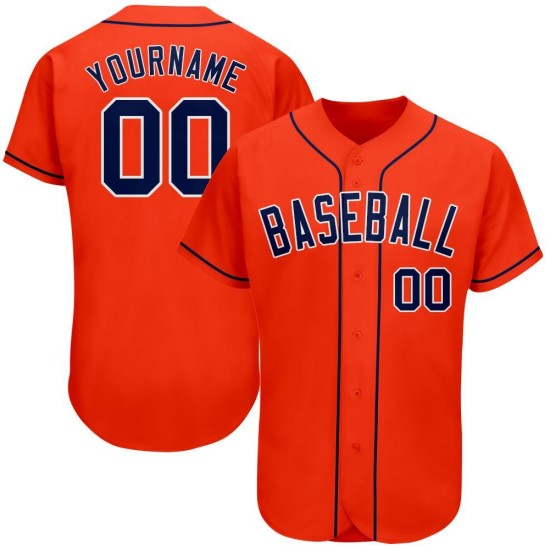 Custom Orange Navy-White Authentic rugby Jersey Custom Orange Navy-White Authentic rugby Jersey
