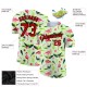 Custom Pea Green Red-Black 3D Pattern Design Tropical Hawaii Flamingo Performance T-Shirt Custom Pea Green Red-Black 3D Pattern Design Tropical Hawaii Flamingo Performance T-Shirt