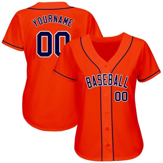 Custom Orange Navy-White Authentic rugby Jersey Custom Orange Navy-White Authentic rugby Jersey