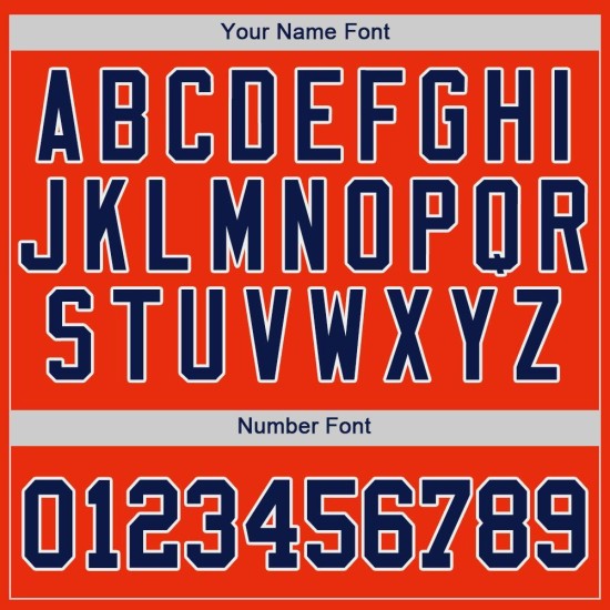 Custom Orange Navy-White Authentic rugby Jersey Custom Orange Navy-White Authentic rugby Jersey
