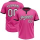 Custom Pink Black Pinstripe White Two-Button Unisex Jersey Custom Pink Black Pinstripe White Two-Button Unisex Jersey