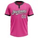 Custom Pink Black Pinstripe White Two-Button Unisex Jersey Custom Pink Black Pinstripe White Two-Button Unisex Jersey