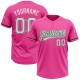 Custom Pink White-Green Two-Button Unisex Jersey Custom Pink White-Green Two-Button Unisex Jersey