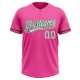 Custom Pink White-Green Two-Button Unisex Jersey Custom Pink White-Green Two-Button Unisex Jersey
