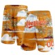 Custom Orange White 3D Pattern Palm Trees And Clouds Authentic Shorts Custom Orange White 3D Pattern Palm Trees And Clouds Authentic Shorts