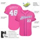 Custom Pink White-Purple Authentic rugby Jersey Custom Pink White-Purple Authentic rugby Jersey