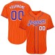 Custom Orange White Pinstripe Purple-White Authentic rugby Jersey Custom Orange White Pinstripe Purple-White Authentic rugby Jersey