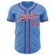 Custom Powder Blue Crimson-White Authentic rugby Jersey Custom Powder Blue Crimson-White Authentic rugby Jersey