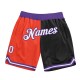 Custom Orange White-Black Authentic Throwback Split Fashion Shorts Custom Orange White-Black Authentic Throwback Split Fashion Shorts