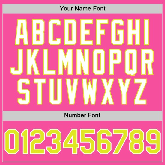 Custom Pink Neon Yellow-White 3D Pattern Design Gradient Style Twinkle Star Authentic rugby Jersey Custom Pink Neon Yellow-White 3D Pattern Design Gradient Style Twinkle Star Authentic rugby Jersey