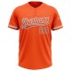 Custom Orange White-Gray Two-Button Unisex Jersey Custom Orange White-Gray Two-Button Unisex Jersey