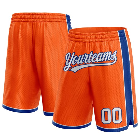 Custom Orange White-Royal Authentic Shorts Custom Orange White-Royal Authentic Shorts