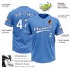 Custom Powder Blue White-Royal Two-Button Unisex Jersey Custom Powder Blue White-Royal Two-Button Unisex Jersey