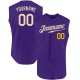 Custom Purple Cream-Gold Authentic Sleeveless rugby Jersey Custom Purple Cream-Gold Authentic Sleeveless rugby Jersey