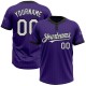 Custom Purple Black Pinstripe White Two-Button Unisex Jersey Custom Purple Black Pinstripe White Two-Button Unisex Jersey