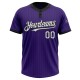 Custom Purple Black Pinstripe White Two-Button Unisex Jersey Custom Purple Black Pinstripe White Two-Button Unisex Jersey