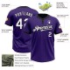 Custom Purple Black Pinstripe White Two-Button Unisex Jersey Custom Purple Black Pinstripe White Two-Button Unisex Jersey