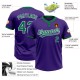 Custom Purple Kelly Green-White Two-Button Unisex Jersey Custom Purple Kelly Green-White Two-Button Unisex Jersey