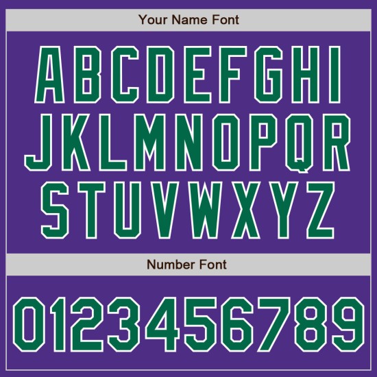 Custom Purple Kelly Green-White Two-Button Unisex Jersey Custom Purple Kelly Green-White Two-Button Unisex Jersey