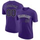 Custom Purple Black-Gray Performance T-Shirt Custom Purple Black-Gray Performance T-Shirt