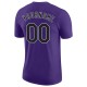 Custom Purple Black-Gray Performance T-Shirt Custom Purple Black-Gray Performance T-Shirt