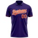 Custom Purple Orange-White Performance Vapor Golf Polo Shirt Custom Purple Orange-White Performance Vapor Golf Polo Shirt