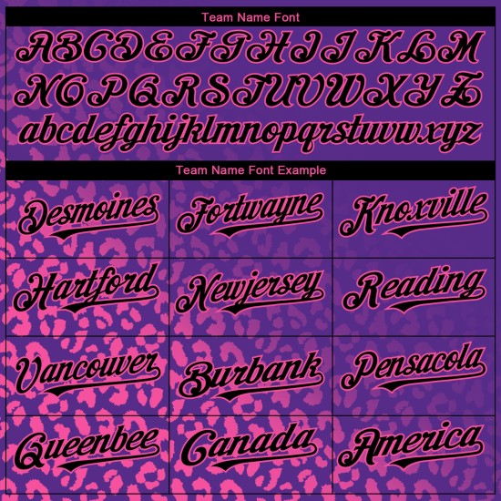 Custom Purple Black-Pink 3D Pattern Design Leopard Print Fade Fashion Authentic rugby Jersey Custom Purple Black-Pink 3D Pattern Design Leopard Print Fade Fashion Authentic rugby Jersey