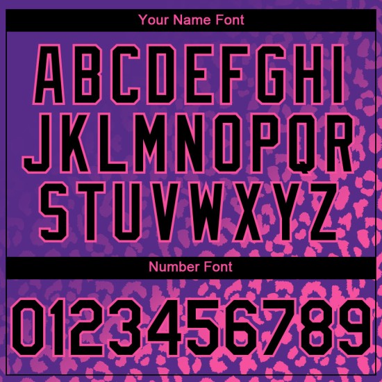 Custom Purple Black-Pink 3D Pattern Design Leopard Print Fade Fashion Authentic rugby Jersey Custom Purple Black-Pink 3D Pattern Design Leopard Print Fade Fashion Authentic rugby Jersey