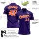 Custom Purple Orange-White Performance Vapor Golf Polo Shirt Custom Purple Orange-White Performance Vapor Golf Polo Shirt