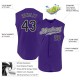 Custom Purple Black-White Authentic Sleeveless rugby Jersey Custom Purple Black-White Authentic Sleeveless rugby Jersey