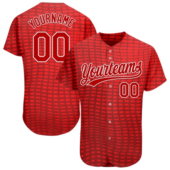 Custom Red Red-White 3D Pattern Design Authentic rugby Jersey Custom Red Red-White 3D Pattern Design Authentic rugby Jersey